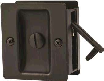 POCKET DOOR PRIVACY SQUARE BRONZE