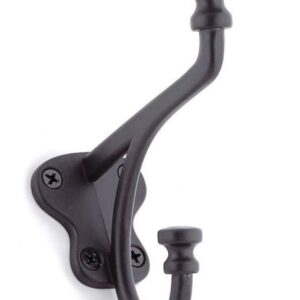 SINGLE TWO ARM HOOK BLACK 4 3/32-IN