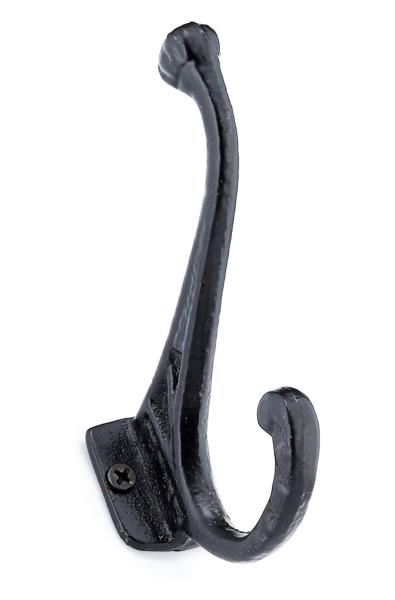 SINGLE TWO ARM HOOK BLACK 3 1/4-IN