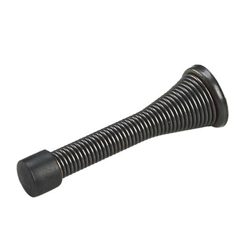 SPRING DOOR STOP BLACK 3-IN
