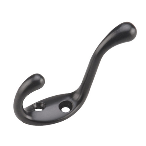 COAT HOOK HEAVY DUTY BLACK 3 1/2IN