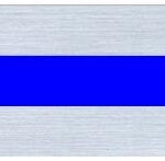 SIGN BLUE ARROW 2X8 INCH
