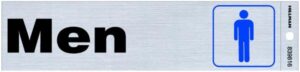 SIGN MENS WASHROOM 2X8 INCH