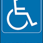 SIGN HANDICAP SYMBOL 5X7 INCH