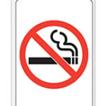 SIGN NO SMOKING RED 5X7 INCH