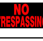 SIGN NO TRESPASSING 8 X 12-IN