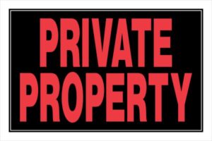 SIGN PRIVATE PROPERTY 8 X 12-IN