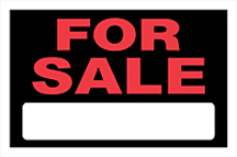 FOR SALE SIGN 8 X 12-IN