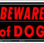 SIGN BEWARE OF DOG 10X14-IN