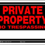 SIGN PRIVATE PROPERTY 10X14-IN