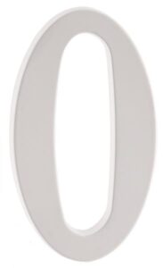 ZINC HOUSE NUMBER 0 WHITE 5-IN