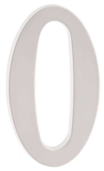 ZINC HOUSE NUMBER 0 WHITE 5-IN