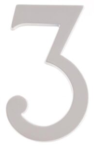 ZINC HOUSE NUMBER 3 WHITE 5-IN