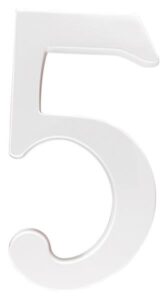 ZINC HOUSE NUMBER 5 WHITE 5-IN