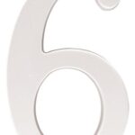 ZINC HOUSE NUMBER 6 WHITE 5-IN