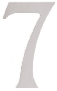 ZINC HOUSE NUMBER 7 WHITE 5-IN