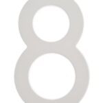 ZINC HOUSE NUMBER 8 WHITE 5-IN