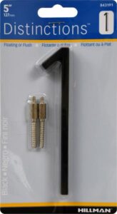 ZINC HOUSE NUMBER 1 BLACK 5-IN
