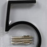 ZINC HOUSE NUMBER 5 BLACK 5-IN