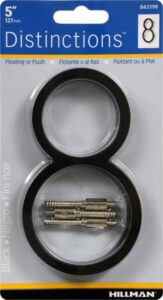 ZINC HOUSE NUMBER 8 BLACK 5-IN