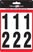 PACKAGED NUMBERS BLACK WHITE 3 INCH