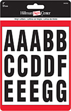 PACKAGED LETTERS BLACK WHITE 2-IN