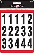 PACKAGED NUMBERS BLACK WHITE 2 INCH