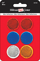 ASSORTED REFLECTORS 6 PIECES