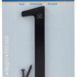 HOUSE NUMBER 1 CHROME BLACK 4 INCH