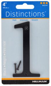 HOUSE NUMBER 1 CHROME BLACK 4 INCH