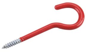 SCREW HOOK VINYL COATED 1/4 X 5-IN