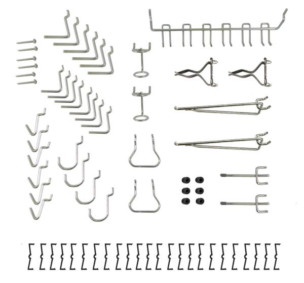 LOCKING PEG HOOK ASSORTMENT ZINC