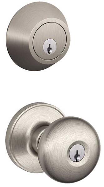 KNOB AND DEADBOLT COMBO NICKEL