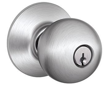 ORBIT KEYED KNOB SATIN CHROME