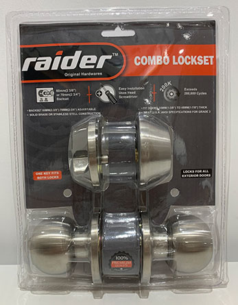 DOOR KNOB/DEADBOLT KEYED CHROME