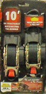 RATCHET STRAP 1INX10FT 1200LB 2PC