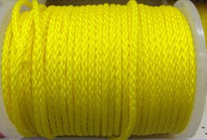 POLY ROPE HOLLOW YELLOW 3/8-IN