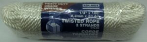 NYLON ROPE TWISTED 1/4-IN X 100-FT