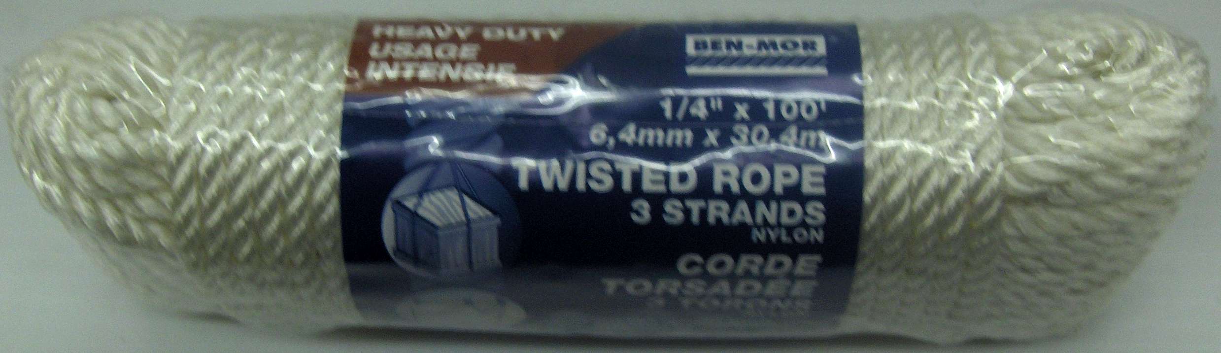 NYLON ROPE TWISTED 1/4-IN X 100-FT