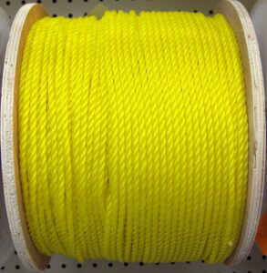 POLY ROPE TWIST YELLOW 1/4-IN