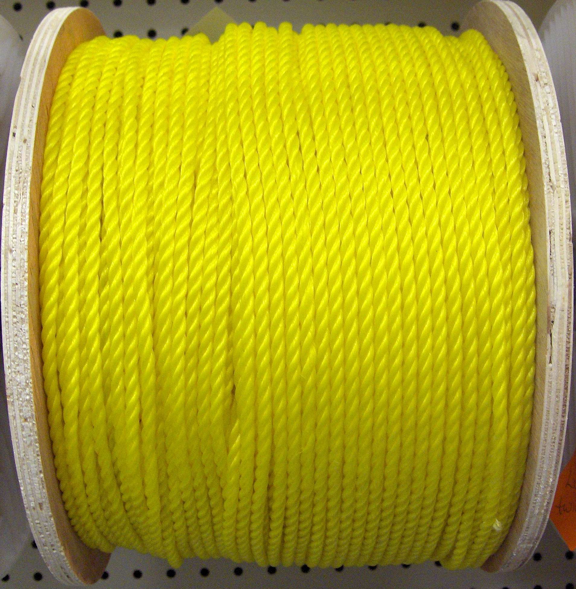 POLY ROPE TWIST YELLOW 1/4-IN