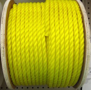 POLY ROPE TWIST YELLOW 1/2-IN