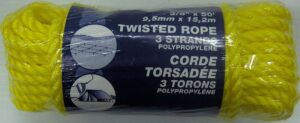 POLY ROPE TWIST YELLOW 3/8IN X 50FT