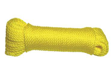 POLY ROPE TWIST YELLOW 1/4 X 100