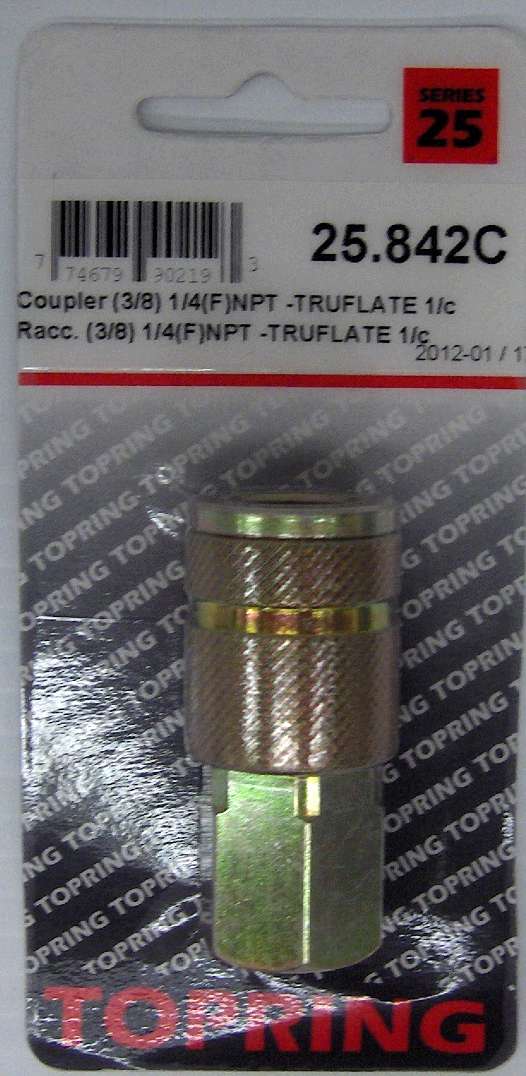 COUPLER 3/8 TRUFLATE X 1/4 FNPT