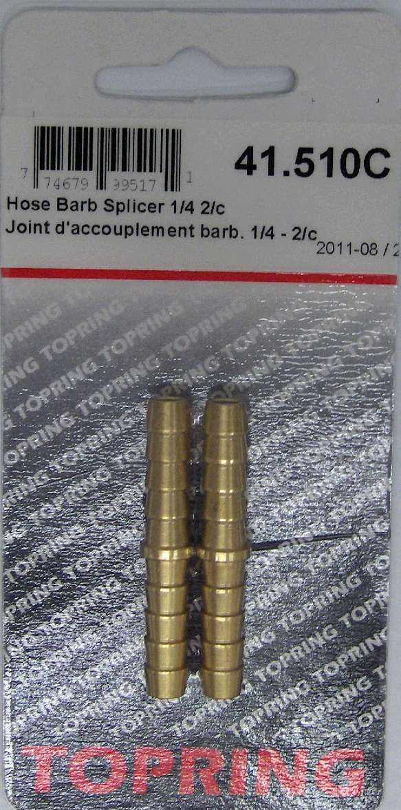 HOSE BARB SPLICER 1/4-IN ID