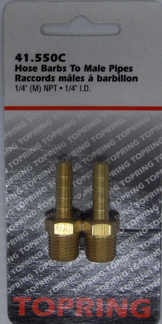 HOSE BARB TO PIPE 1/4 X 1/4-IN MNPT