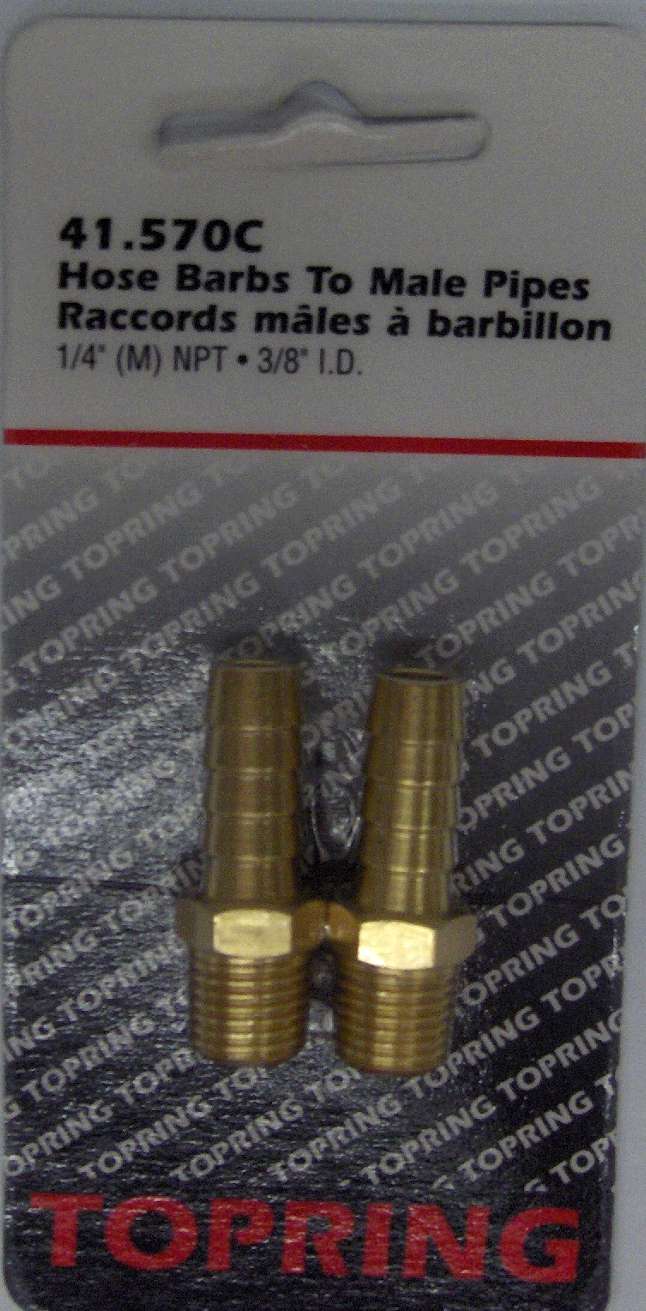 HOSE BARB TO PIPE 3/8 X 1/4-IN MNPT