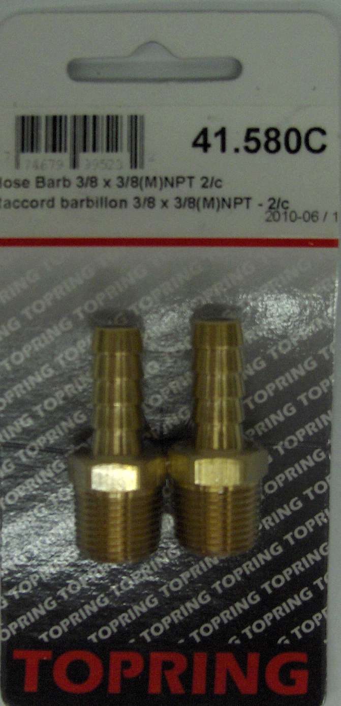 HOSE BARB TO PIPE 3/8 X 3/8-IN MNPT