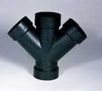 ABS WYE DOUBLE 45 DEGREE 3-IN